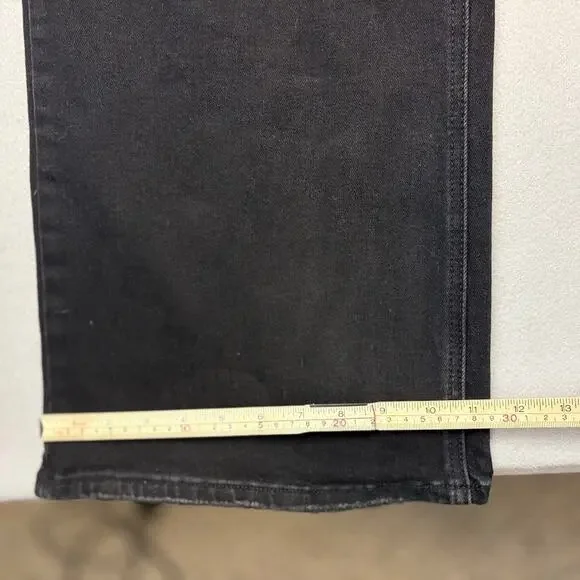 Risen Jeans Vintage Black Wash High Rise Wide Leg Distressed Stretch Denim 13/31 - Picture 10 of 10